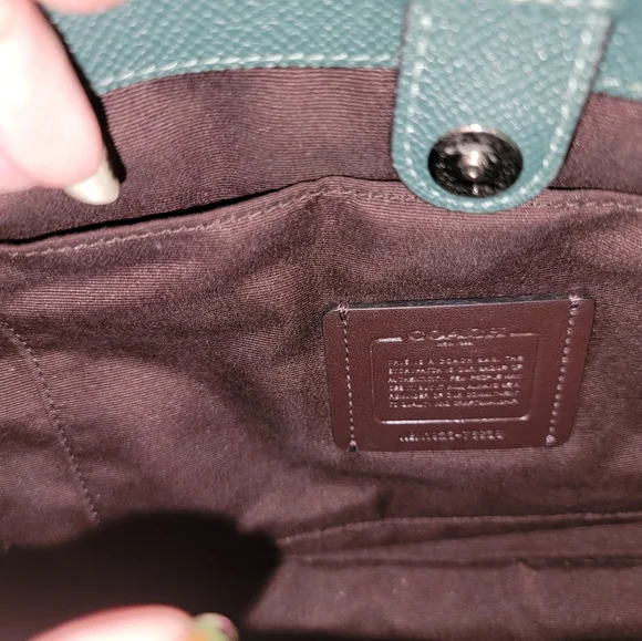 SOLD Coach Handbag & Matching Wallet (green) - Picture 2 of 14